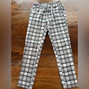 Urban Outfitters Pants Women’s Size Small Beige/ Gray Plaid Elastic Waist